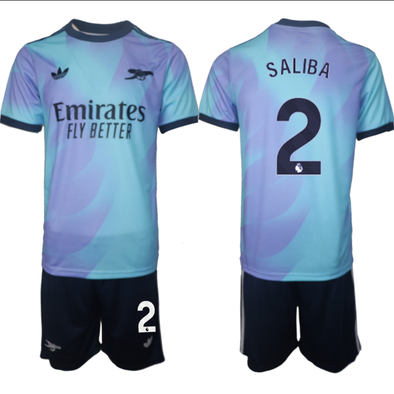 Men 2024-2025 Club Arsenal away Purple blue #2 Soccer Jersey